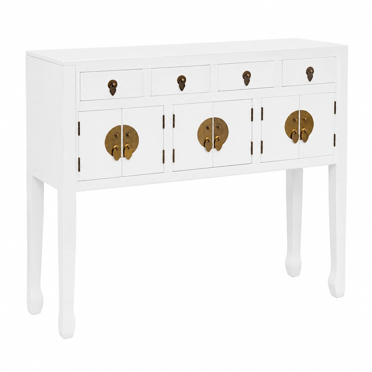 Chinesisches Sideboard aus Massivholz in Wei? von vidaXL