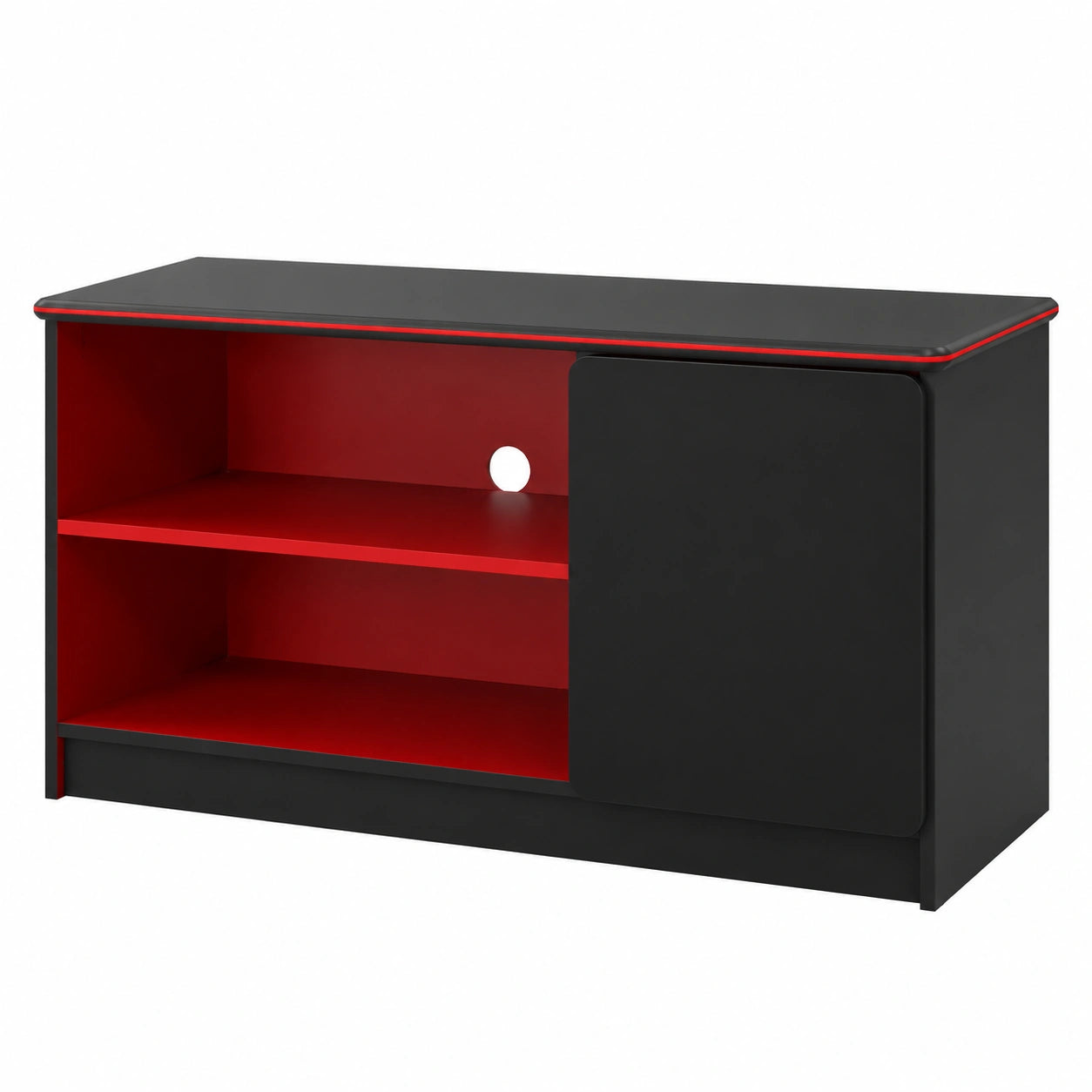 X-Rocker LED-TV-Schrank, modern mit 4 Regalen, MDF, mit anpassbarer Ambientebeleuchtung f¨¹r bis zu 42 Zoll Fernseher