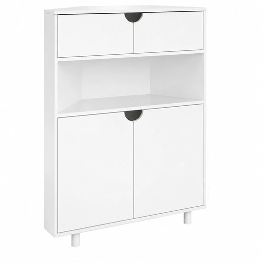 Vicco Inaro Eckschrank, Wei?, 79 x 96 cm, 4 F?cher, platzsparende Raumnutzung