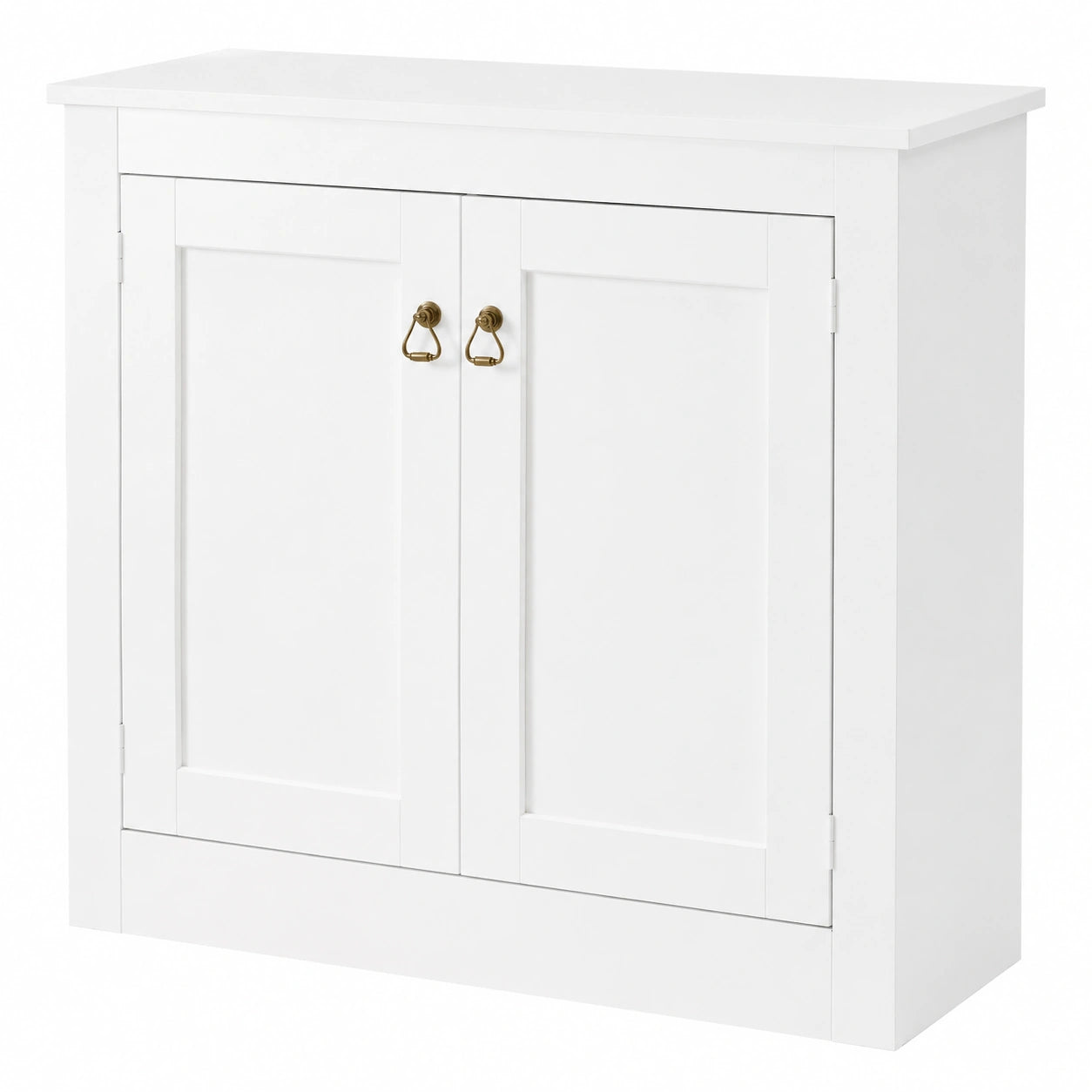 Moderner Buffetschrank aus Holz mit verstellbaren Einlegeb?den, 110 cm, Wei?