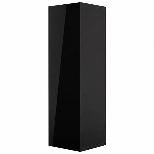 Moderner H?ngeschrank Hochglanz Schwarz 35x105 cm mit Push-to-Open