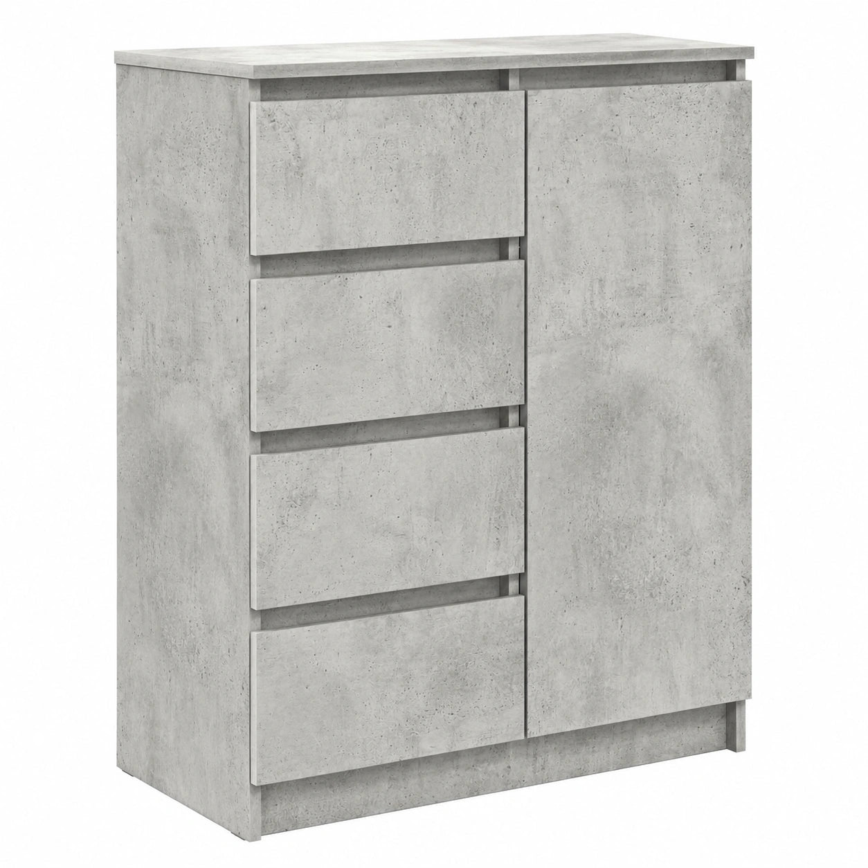 Moderner Sideboard in Betongrau mit Schubladen 71x35x84 cm aus Holzwerkstoff