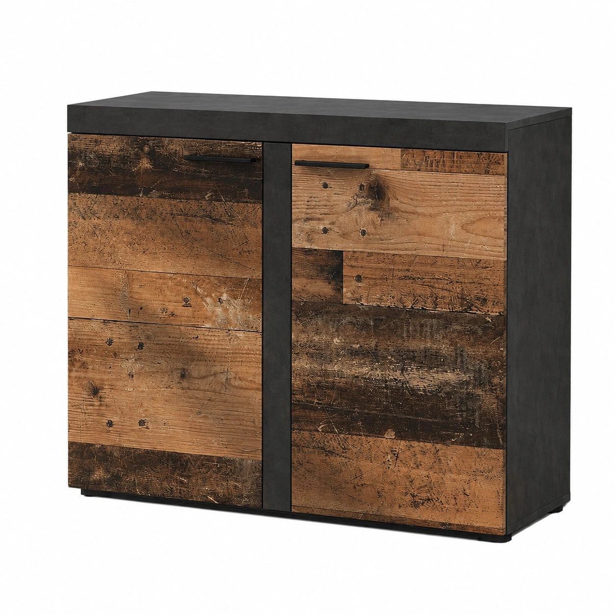 BROMARKT Samba Kommode mit Regalen - Vielseitiger Wohnzimmerschrank f¨¹r Schlafzimmer und Wohnzimmer - 97x82 cm - Farbe Matera