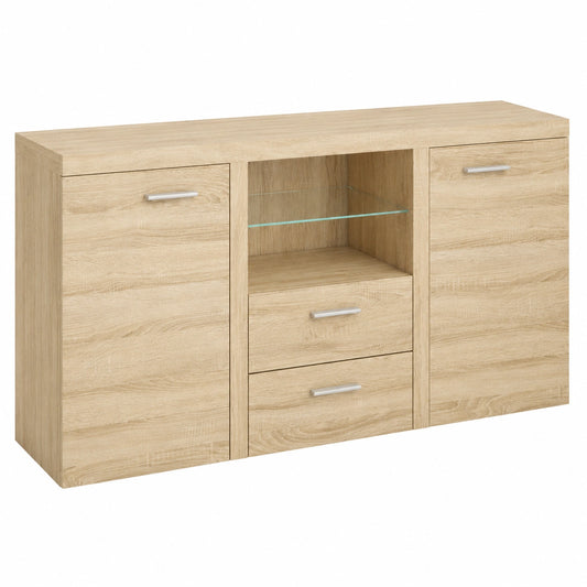 Stilvolle Samba Kommode aus Sonoma Eiche mit Schubladen, 156x82 cm, ideal f¨¹r Wohn- und Schlafzimmer